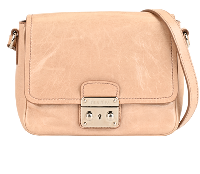 Madras Crossbody, &pound;310, Handbags, Pink, Leather, Front view